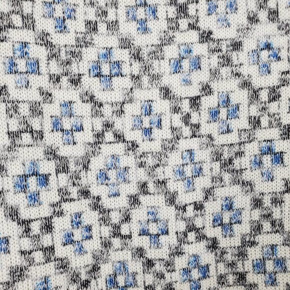 AB Studio Faux Layered Sweater White Blue Medium - Picture 6 of 9